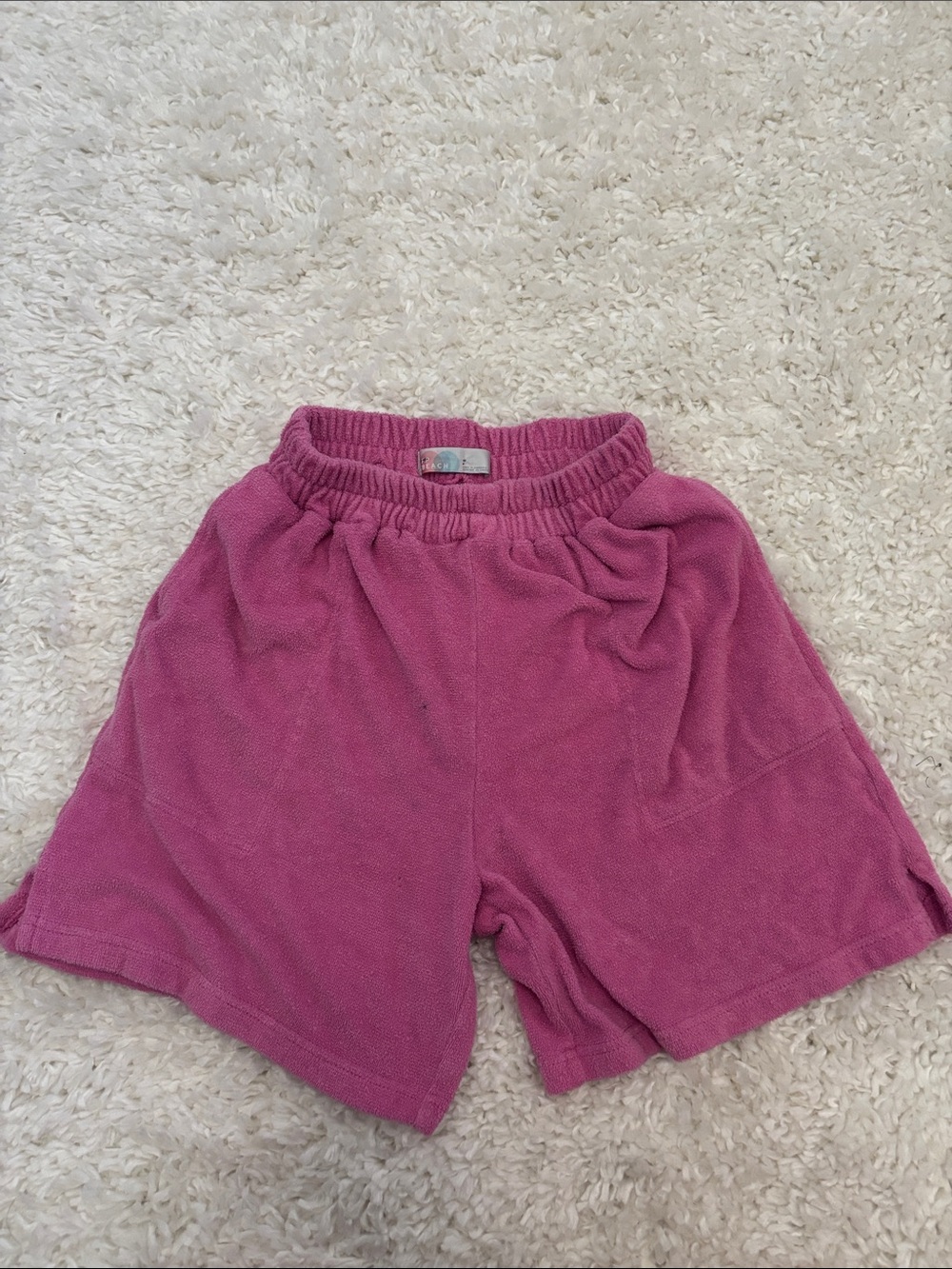 Free People Rose Pink Terry Cloth Shorts